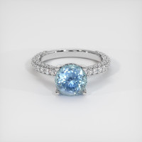3.24 Ct. Sapphire Ring, 18K White Gold 1