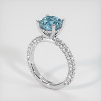 3.24 Ct. Sapphire Ring, 18K White Gold 2