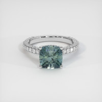 3.29 Ct. Sapphire Ring, 18K White Gold 1