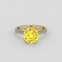 5.12 Ct. Yellow Sapphire Ring, 10K Yellow Gold 1