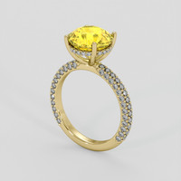 5.12 Ct. Yellow Sapphire Ring, 10K Yellow Gold 2