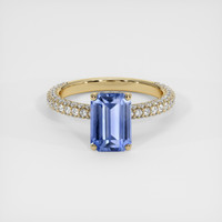 3.04 Ct. Blue Sapphire Ring, 14K Yellow Gold 1