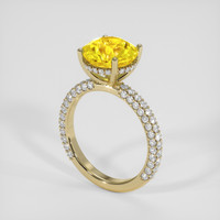 5.12 Ct. Yellow Sapphire Ring, 14K Yellow Gold 2