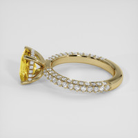 3.01 Ct. Yellowish Brown Sapphire Ring, 14K Yellow Gold 4