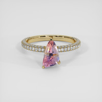 3.08 Ct. Padparadscha Sapphire Ring, 14K Yellow Gold 1