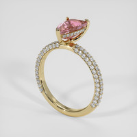 3.08 Ct. Padparadscha Sapphire Ring, 14K Yellow Gold 2