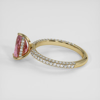 3.08 Ct. Padparadscha Sapphire Ring, 14K Yellow Gold 4