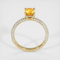1.29 Ct. Yellowish Orange Sapphire Ring, 14K Yellow Gold 3