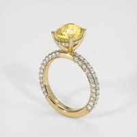 4.01 Ct. Yellow Sapphire Ring, 14K Yellow Gold 2