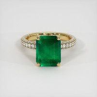 3.70 Ct. Emerald Ring, 18K Yellow Gold 1