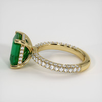 3.70 Ct. Emerald Ring, 18K Yellow Gold 4