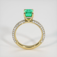 1.27 Ct. Emerald Ring, 18K Yellow Gold 3