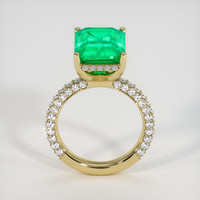 6.44 Ct. Emerald Ring, 18K Yellow Gold 3