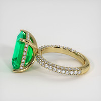 6.44 Ct. Emerald Ring, 18K Yellow Gold 4