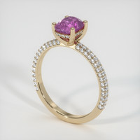 1.29 Ct. Sapphire Ring, 18K Yellow Gold 2