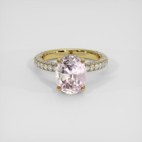 4.41 Ct. Pink Sapphire Ring, 18K Yellow Gold 1