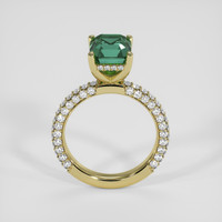 4.06 Ct. Bluish Green Sapphire Ring, 18K Yellow Gold 3