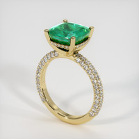 3.38 Ct. Emerald Ring, 18K Yellow Gold 2