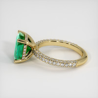 3.38 Ct. Emerald Ring, 18K Yellow Gold 4