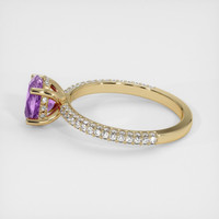 1.30 Ct. Purple Sapphire Ring, 18K Yellow Gold 4