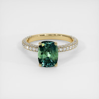 3.08 Ct. Sapphire Ring, 18K Yellow Gold 1