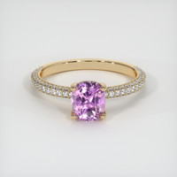1.03 Ct. Sapphire Ring, 18K Yellow Gold 1
