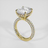 11.12 Ct. White Sapphire Ring, 18K Yellow Gold 2