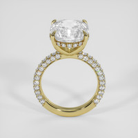 11.12 Ct. White Sapphire Ring, 18K Yellow Gold 3