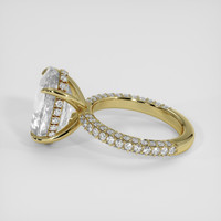 11.12 Ct. White Sapphire Ring, 18K Yellow Gold 4