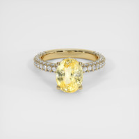 4.01 Ct. Yellow Sapphire Ring, 18K Yellow Gold 1