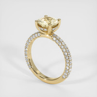 2.54 Ct. Yellow Sapphire Ring, 18K Yellow Gold 2