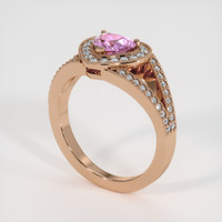 0.99 Ct. Sapphire Ring, 14K Rose Gold 2
