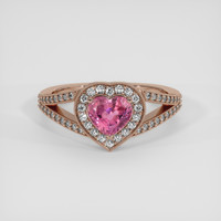 2.02 Ct. Purplish Pink Sapphire Ring, 14K Rose Gold 1