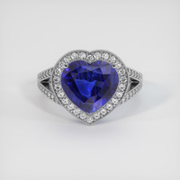 6.00 Ct. Blue Sapphire Ring, 10K White Gold 1