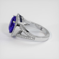 6.00 Ct. Blue Sapphire Ring, 10K White Gold 4
