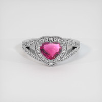 0.72 Ct. Gemstone Ring, 14K White Gold 1