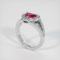 0.72 Ct. Gemstone Ring, 14K White Gold 2