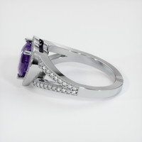 2.05 Ct. Purple Sapphire Ring, 14K White Gold 4