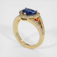 1.92 Ct. Blue Sapphire Ring, 14K Yellow Gold 2