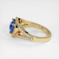 2.03 Ct. Blue Sapphire Ring, 14K Yellow Gold 4