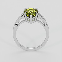 2.29 Ct. Yellowish Green Sphene (Titanite) Ring, Platinum 950 3