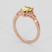 1.30 Ct. Peach Sapphire Ring, 14K Rose Gold 2