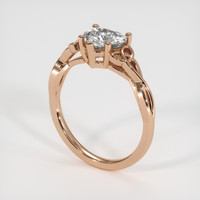 1.10 Ct. White Sapphire Ring, 14K Rose Gold 2