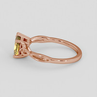 1.30 Ct. Peach Sapphire Ring, 18K Rose Gold 4