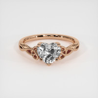 1.10 Ct. White Sapphire Ring, 18K Rose Gold 1