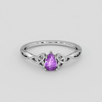 0.47 Ct. Pinkish Purple Sapphire Ring, Silver 1