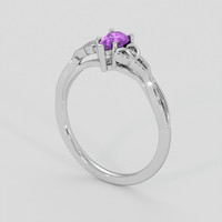 0.47 Ct. Pinkish Purple Sapphire Ring, Silver 2