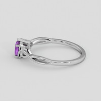 0.47 Ct. Pinkish Purple Sapphire Ring, Silver 4