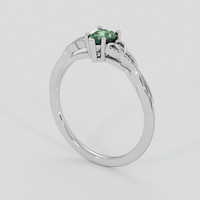 0.94 Ct. Green Sapphire Ring, Silver 2
