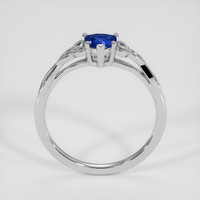 0.70 Ct. Blue Sapphire Ring, 14K White Gold 3